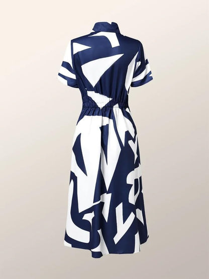 WW | Damen Freizeit Sommer Maxi Kleider Einfarbig Polka Dots V-ausschnitt Ärmellos Kurzarm Hemdkleid Langes Kleid Mit Taschen