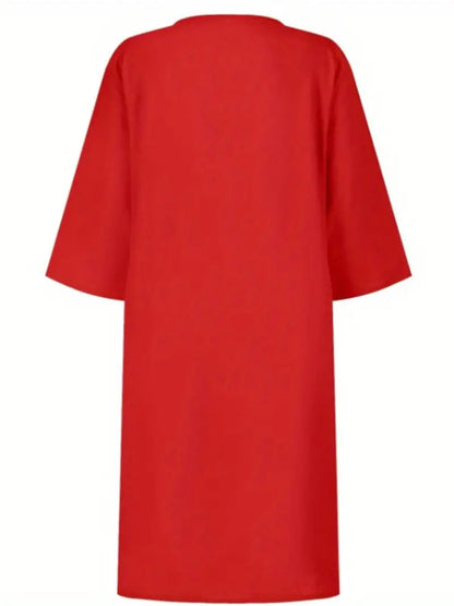 – lässiges kleid mit 3/4-armeln