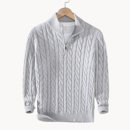 WW | Zopfmuster Pullover Mit Reißverschluss