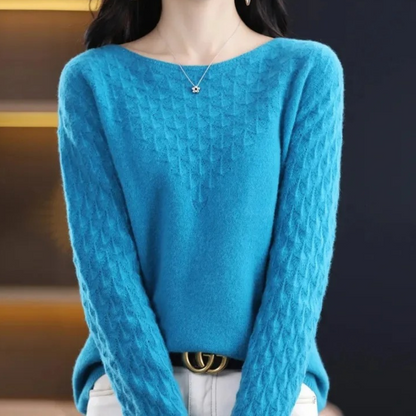 WW | Wollstrickjacke Damen Mit Strickmuster Und Rundhalsausschnitt