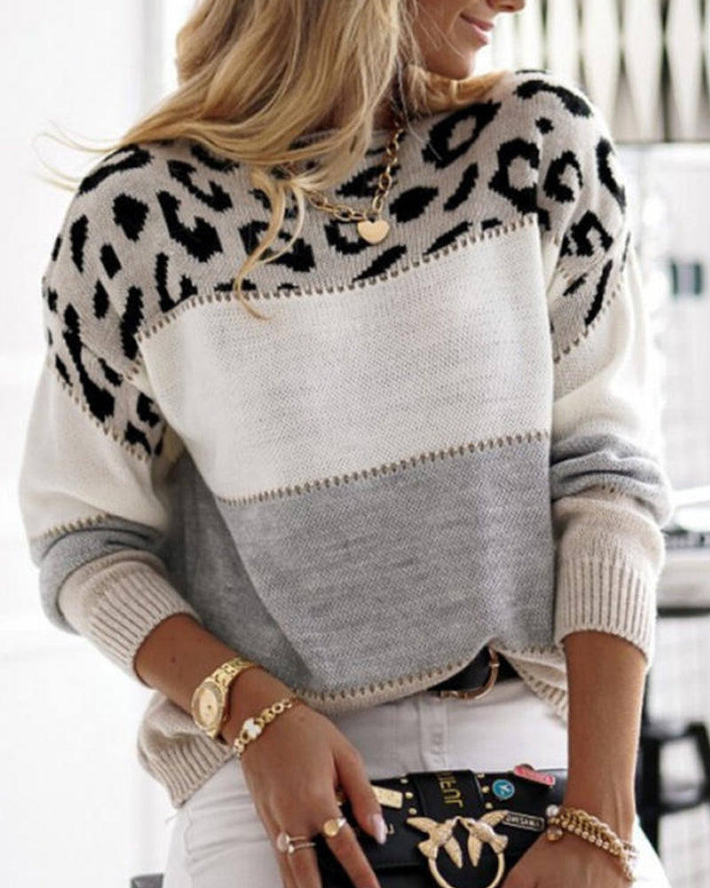 Bequemer gestreifter Pullover