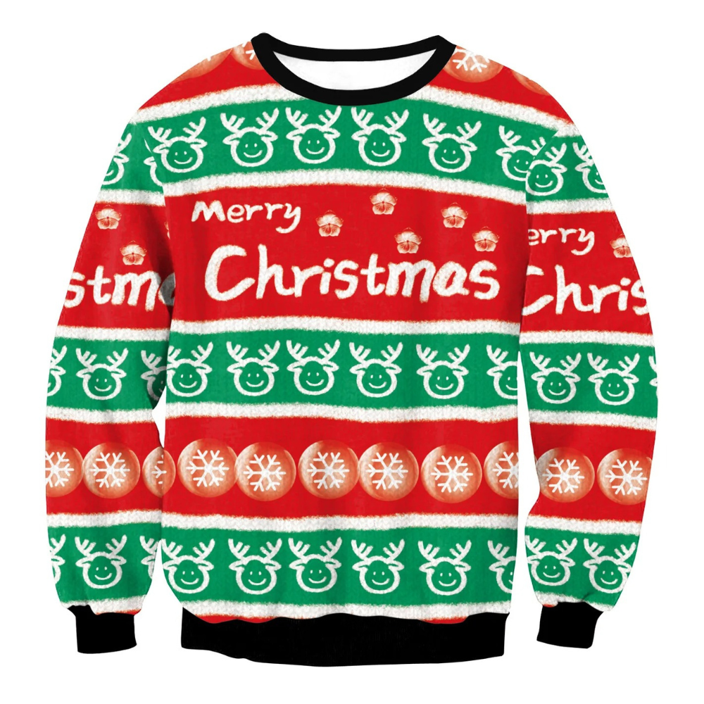 WW | Weihnachtspullover Lustiges Design, Unisex, Langarm Sweatshirt