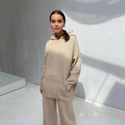 WW | Zweiteiler Gemütliches Strick Outfit Für Damen, Perfekt Für Freizeit Looks