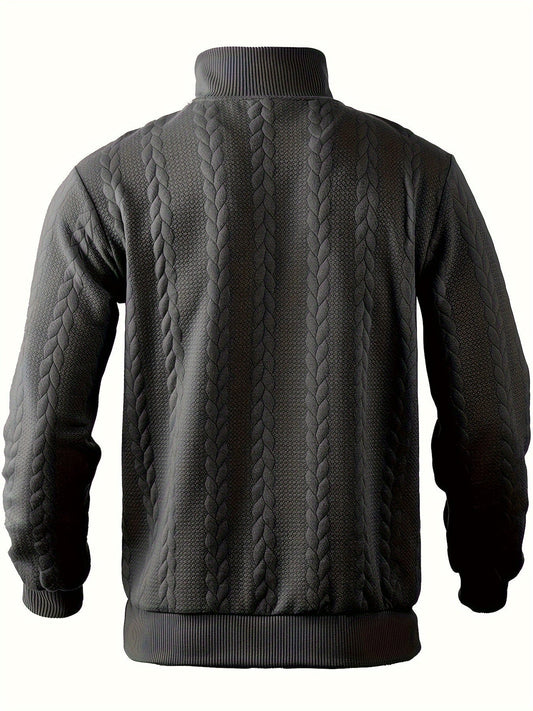 WW | Warmer Langärmeliger Halber Reißverschluss Strickpullover