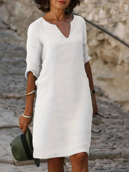 – lässiges kleid mit 3/4-armeln