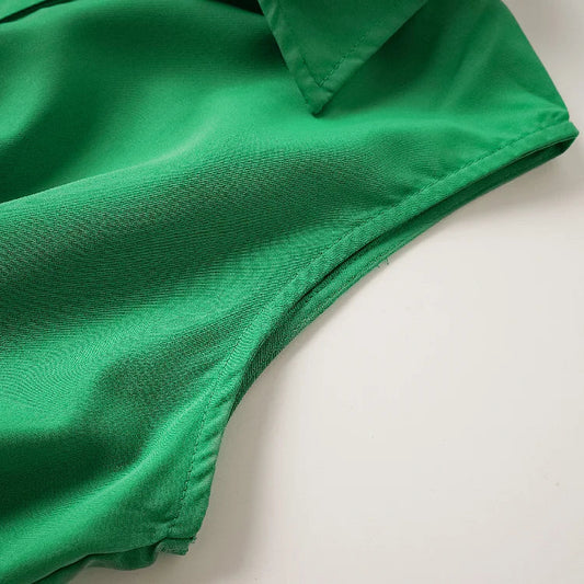 Merche | Ärmellose Midi Kleider Mit Einfarbigem Revers