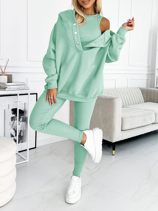 Merche Entspannter und gemütlicher Sweatshirt-Anzug mit Kapuze