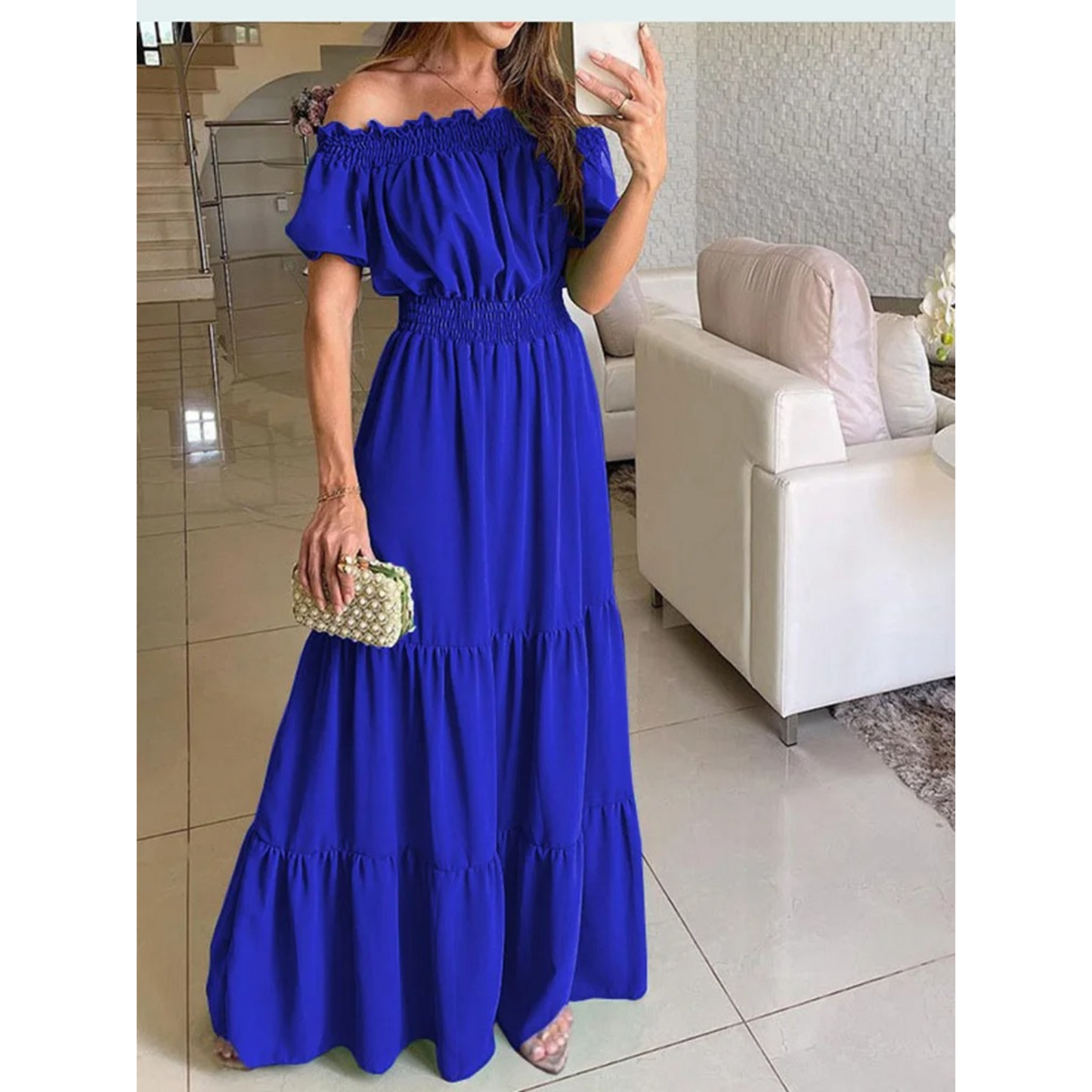 Merche Sommerkleid mit elastischem Stoff im Party-Stil
