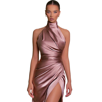 Vielseitiges ärmelloses Herbst Kragen Langes Kleid