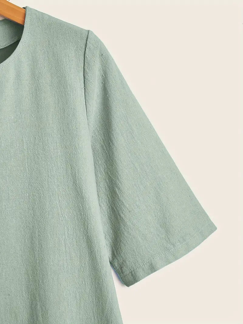 – lässiges kleid mit 3/4-armeln