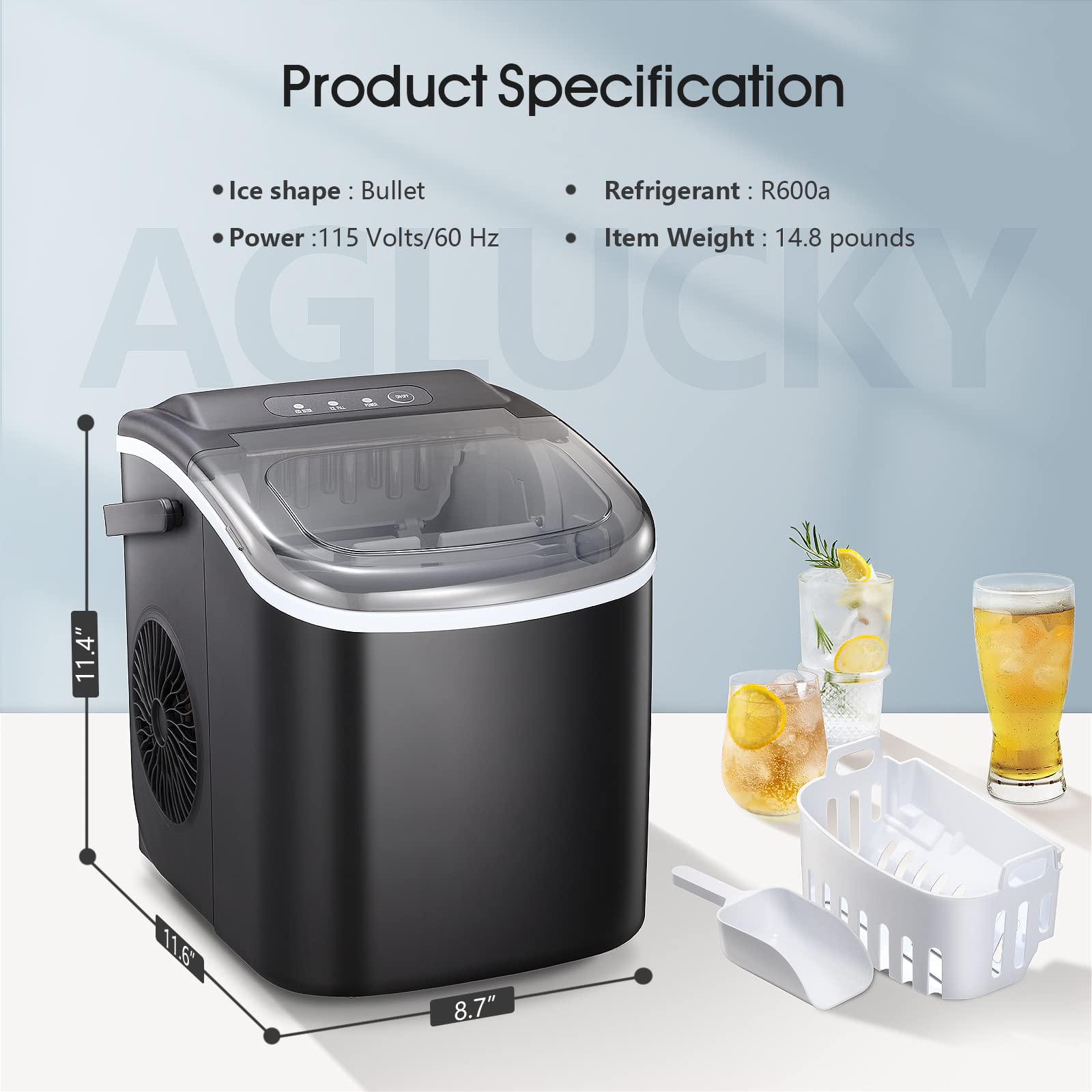 Golce™ - Portable Ice Maker Machine with Handle