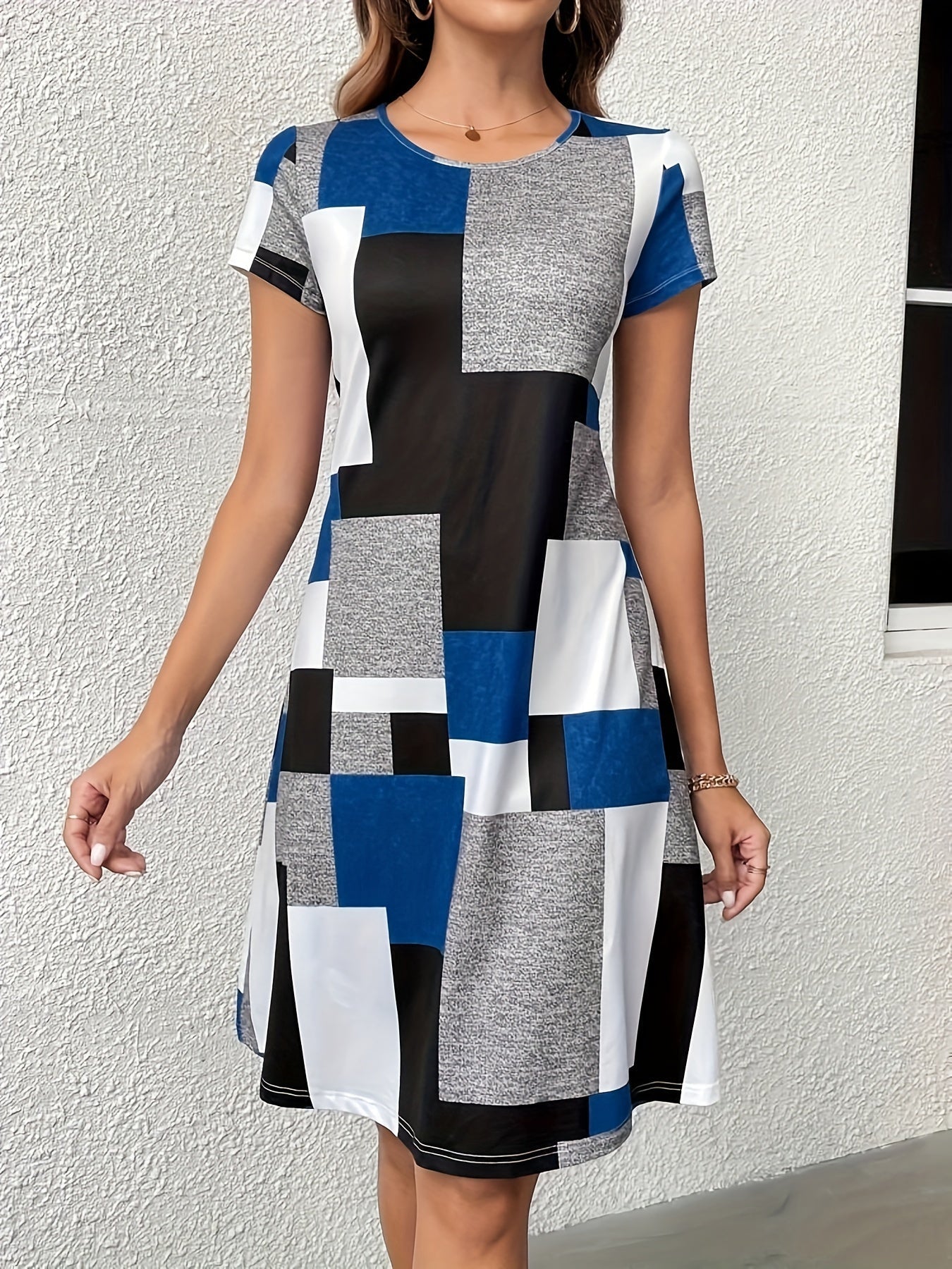 Kurzes Kleid für Damen | Grau