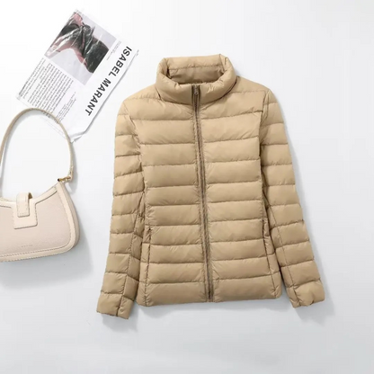 WW | Weiße Leichte Schlanke Bequeme Gepolsterte Jacke