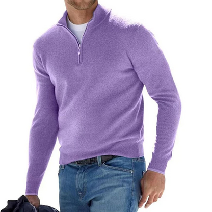 WW | Zeitloser Pullover Mit Reißverschluss Herren Weich & Bequem