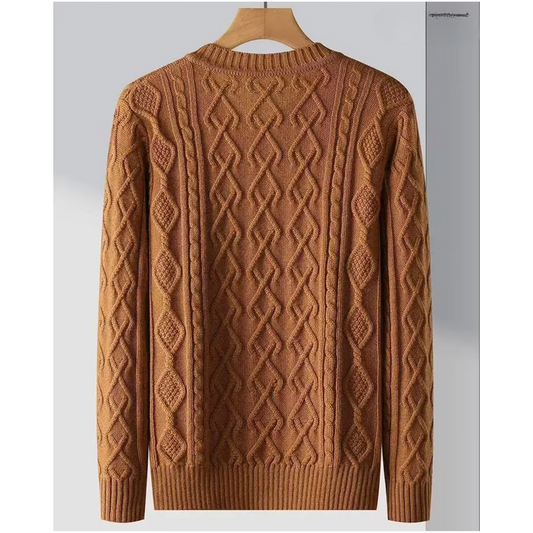 WW | Wollpullover Herren Eleganter V-ausschnitt Pullover Mit Struktur