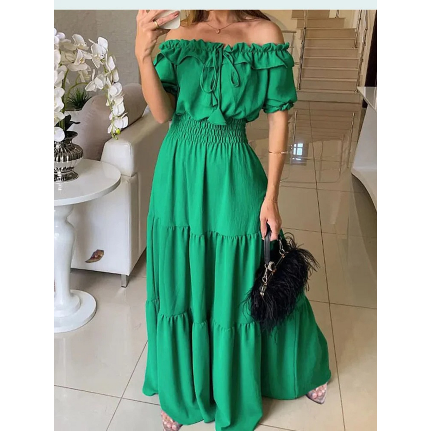 Merche Sommerkleid mit elastischem Stoff im Party-Stil