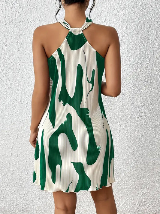 – ärmelloses kleid mit allover-print