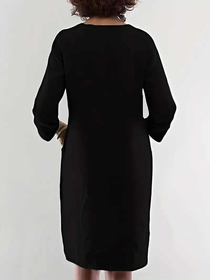 – lässiges kleid mit 3/4-armeln