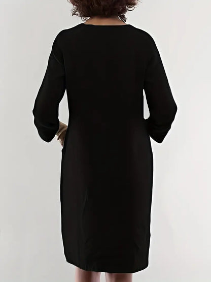 – lässiges kleid mit 3/4-armeln