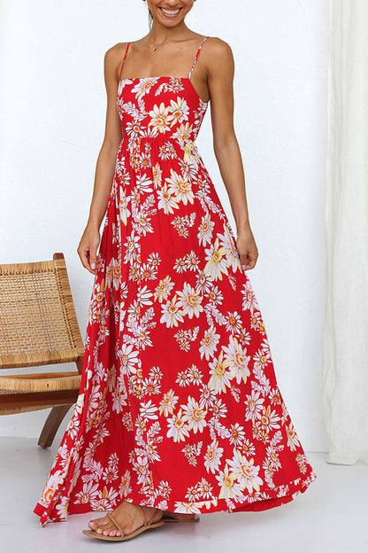 – Elegantes ärmelloses bedrucktes Kleid