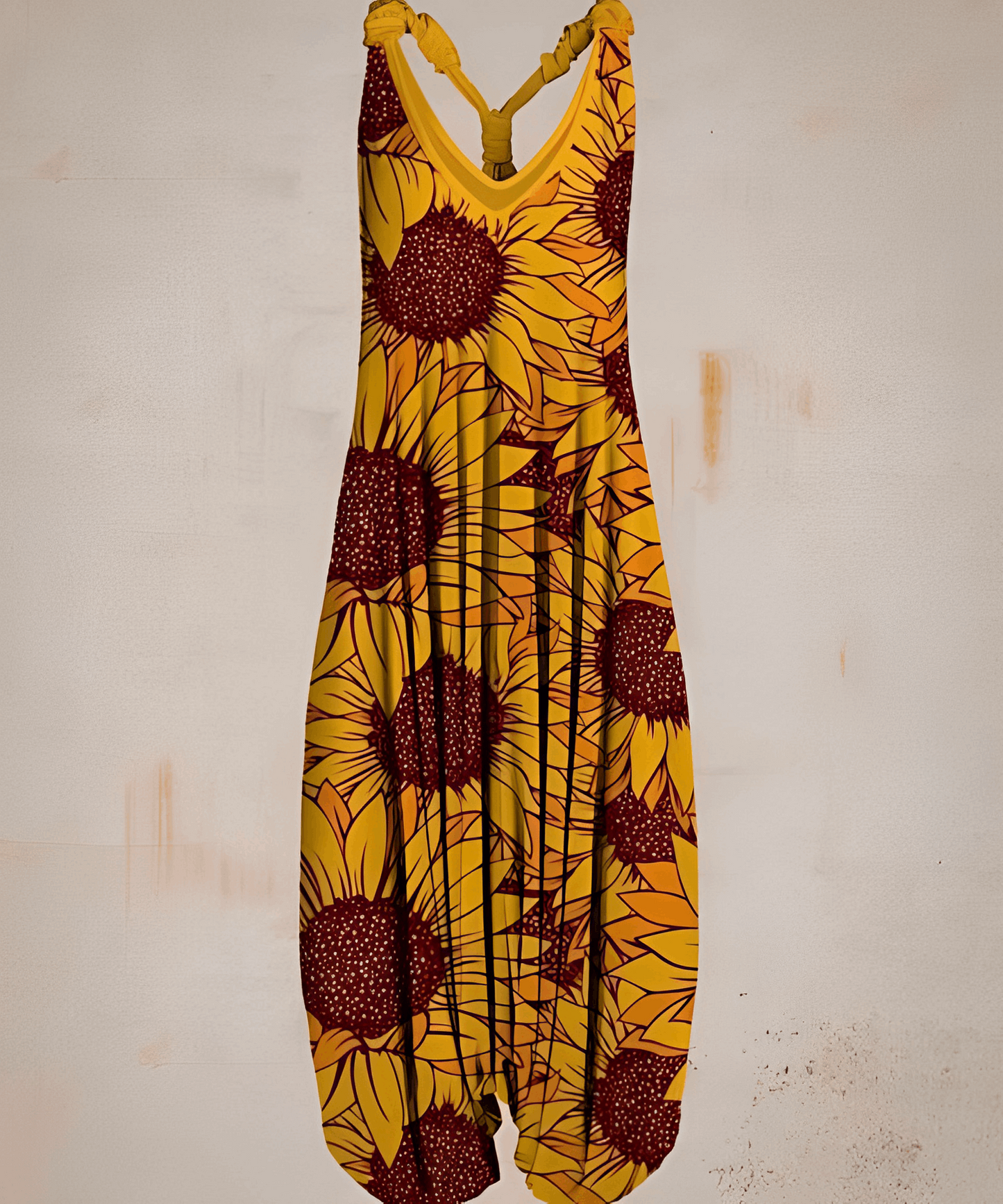 Merche ärmelloser Bohème-Jumpsuit mit Druckmotiv