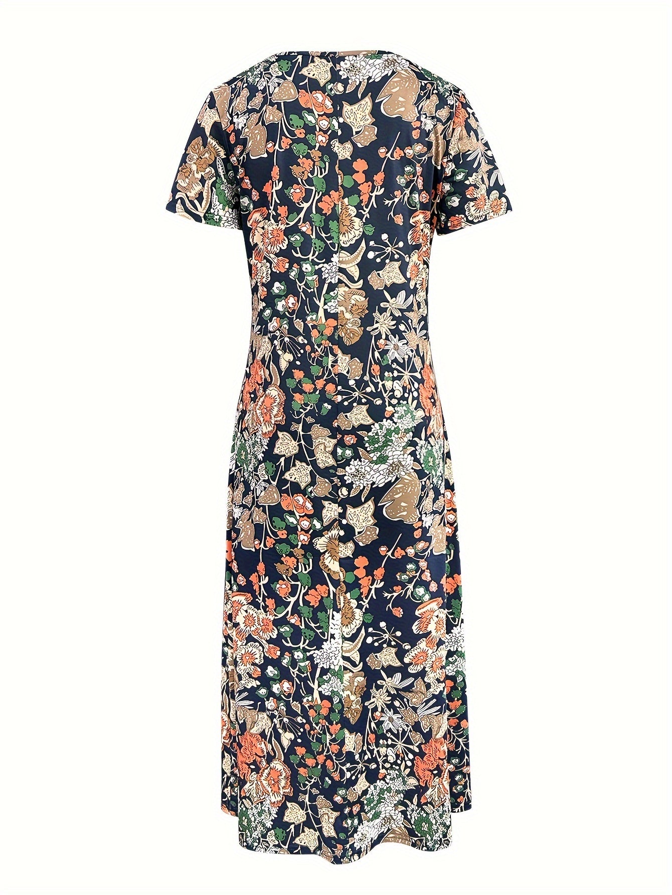 Sommer Maxi Damen Kleid | Marineblau