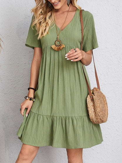WW | Weites Kleid Mit V-ausschnitt