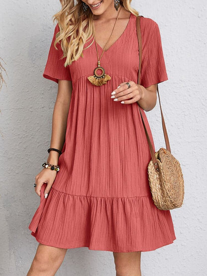 WW | Weites Kleid Mit V-ausschnitt
