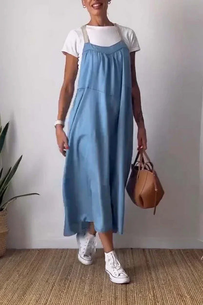 Lässiges lockeres Kleid mit Trägern