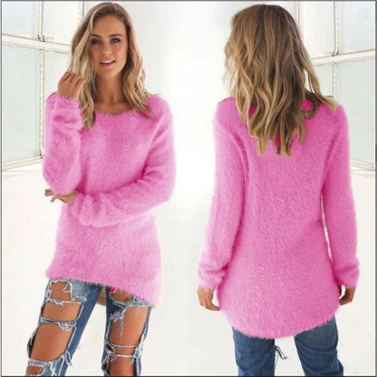 WW | Warmer Rundhals Vlies Pullover Mit Langen Ärmeln