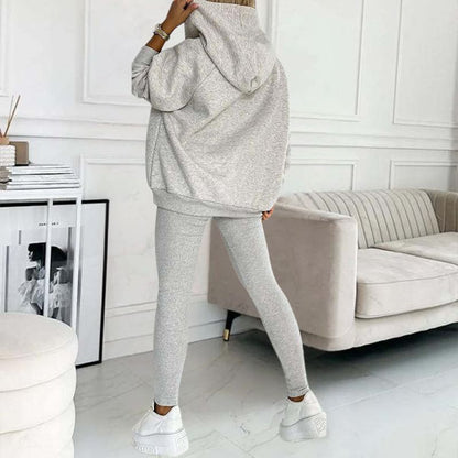 Merche Uni-Set mit Kapuzenpullover