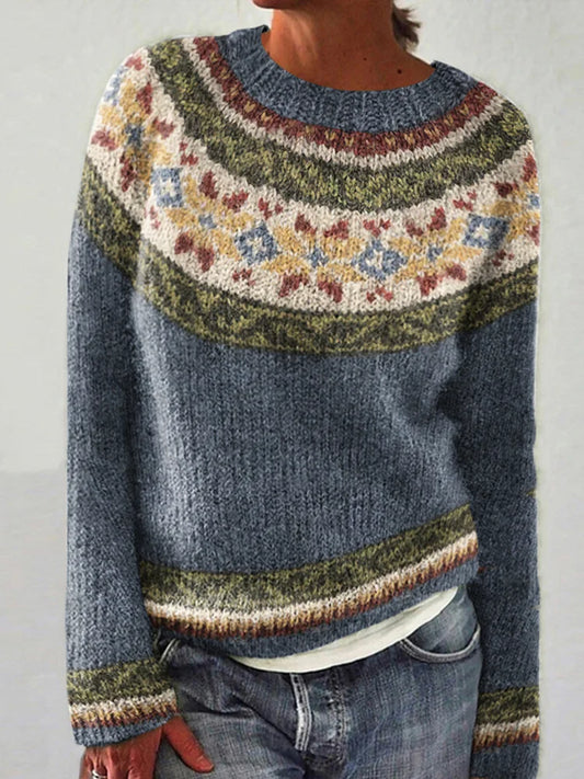 WW | Weinlese Sweatshirt Mit Farbblöcken