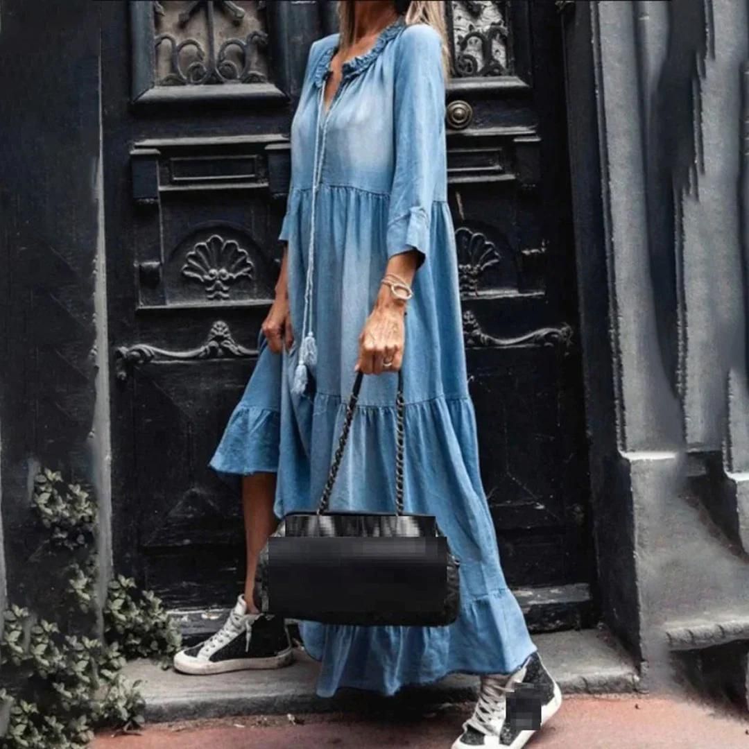 Boheme-Denim-Kleid