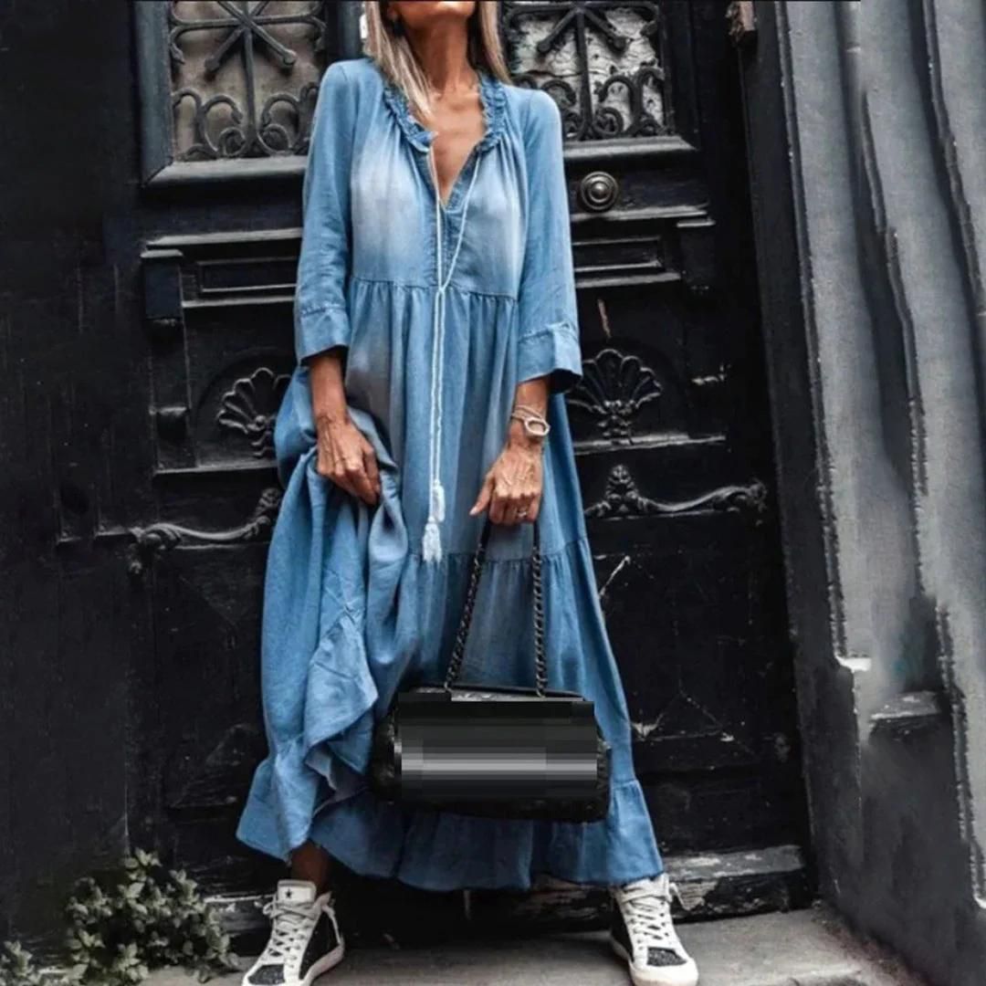 Boheme-Denim-Kleid