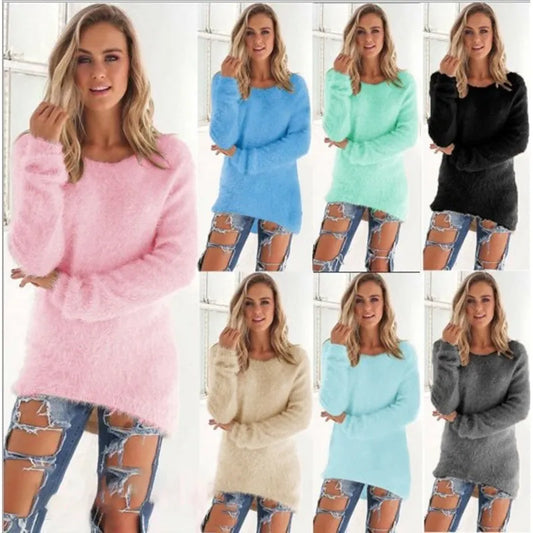 WW | Warmer Rundhals Vlies Pullover Mit Langen Ärmeln