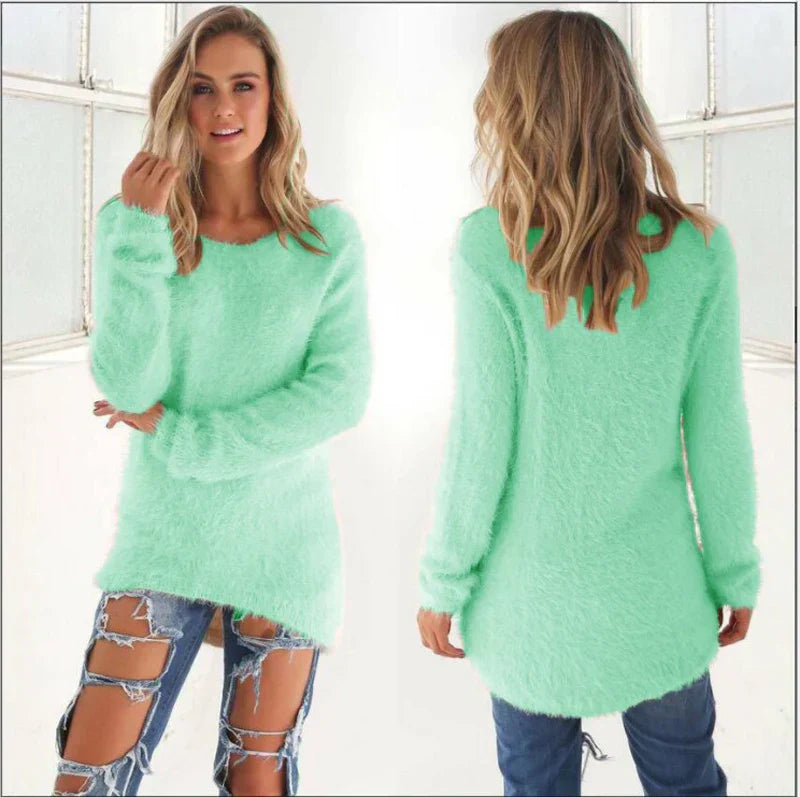 WW | Warmer Rundhals Vlies Pullover Mit Langen Ärmeln