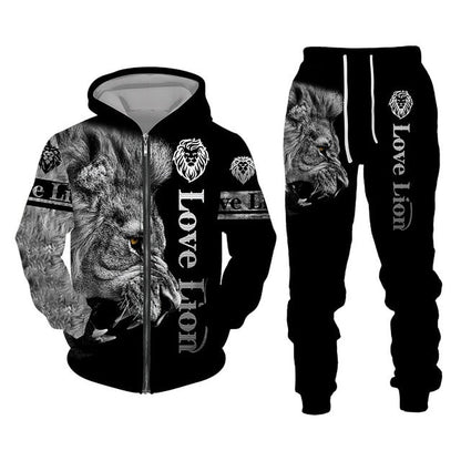 Merche Jogginganzug mit Löwenprint