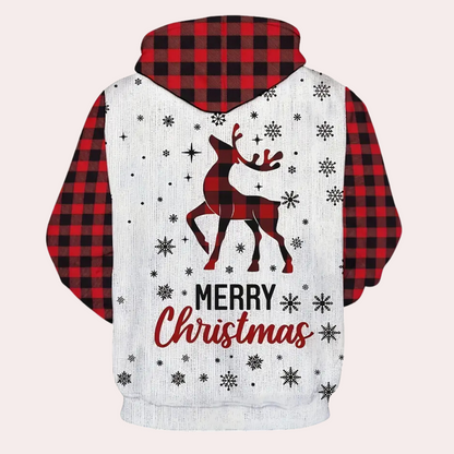 WW | Weihnachts Karierter Kapuzenpulli Für Männer