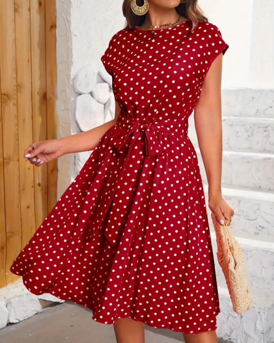 Chic – wunderschönes vintage-polkakleid für frühling/sommer
