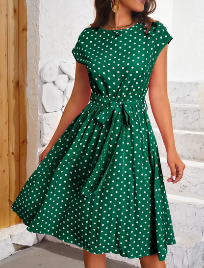 Chic – wunderschönes vintage-polkakleid für frühling/sommer