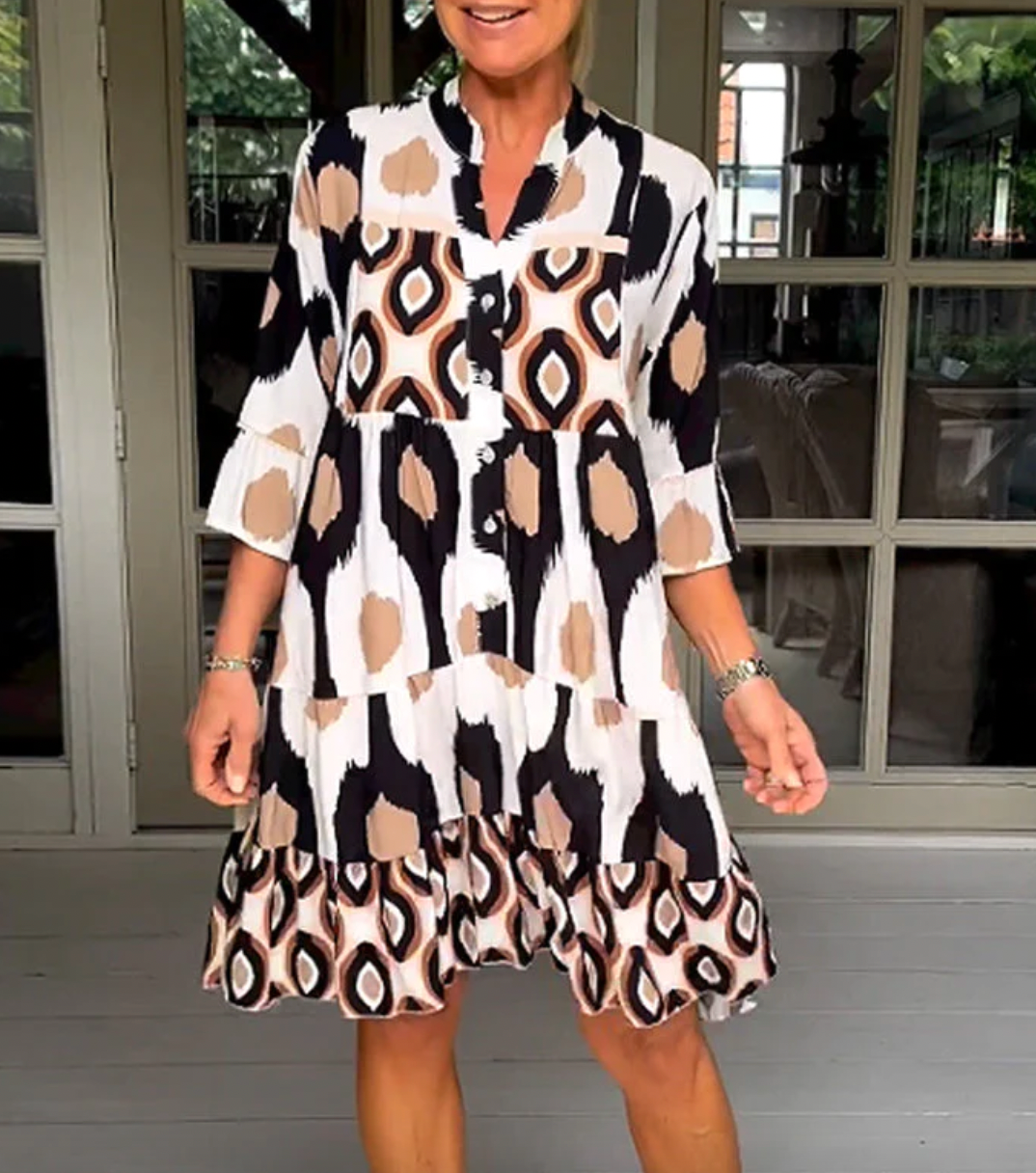 Varilo – elegantes kleid mit 3/4 armeln