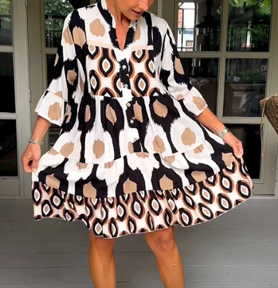 Varilo – elegantes kleid mit 3/4 armeln