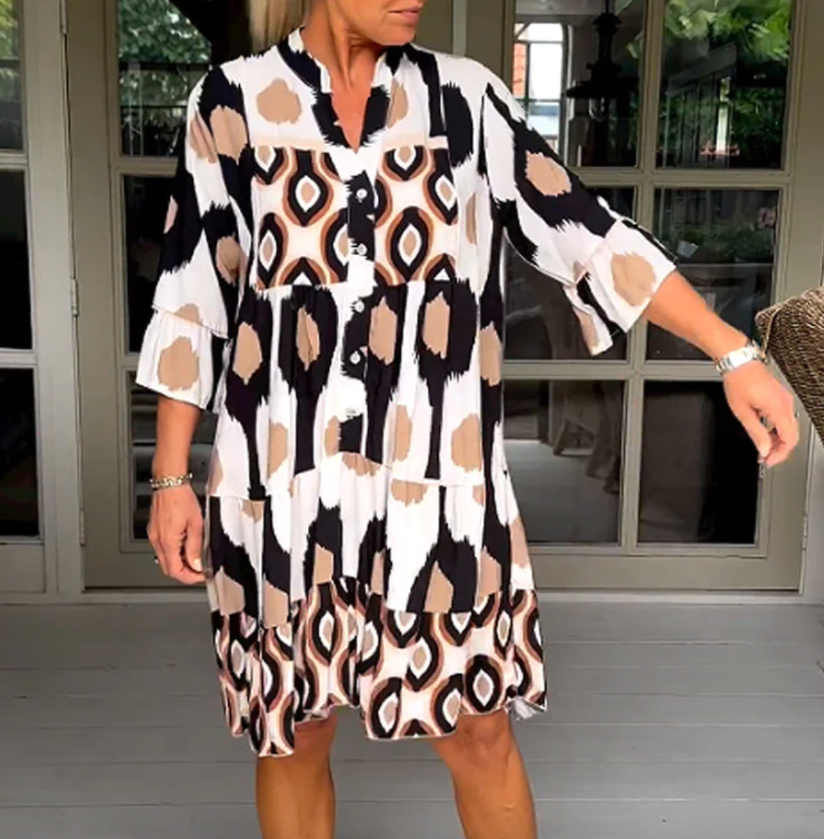 Varilo – elegantes kleid mit 3/4 armeln