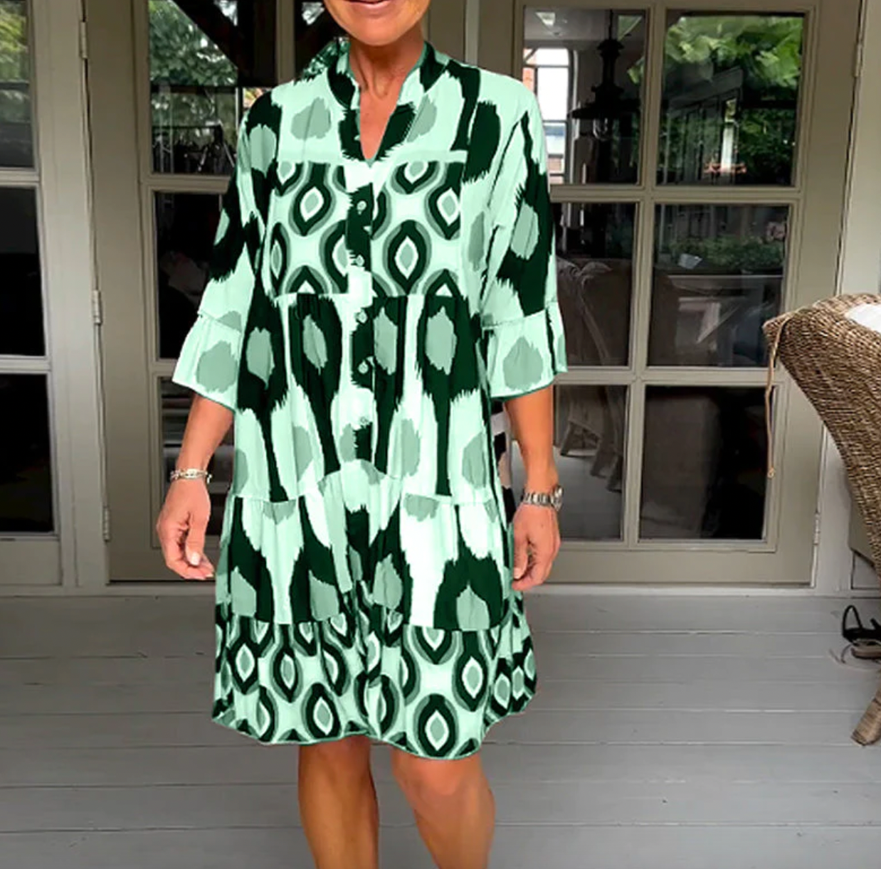Varilo – elegantes kleid mit 3/4 armeln