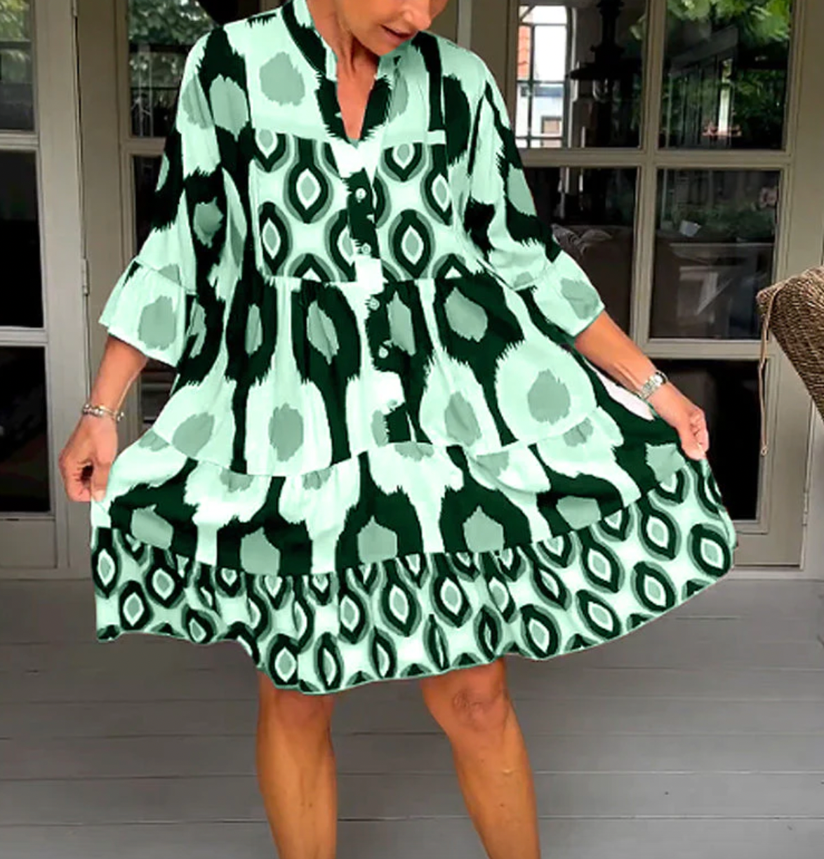 Varilo – elegantes kleid mit 3/4 armeln