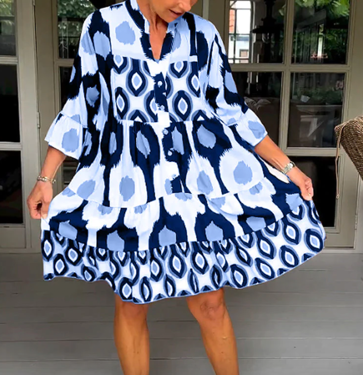 Varilo – elegantes kleid mit 3/4 armeln