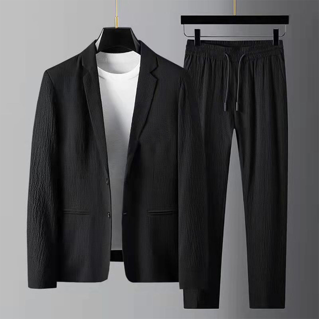 Merche schwarz-weißes Anzug Set für Männer