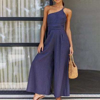 Merche Jumpsuit mit einer Schulter für den Sommer