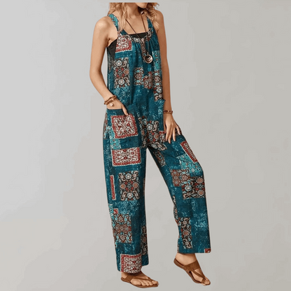 Merche ärmelloser Jumpsuit mit U-Ausschnitt