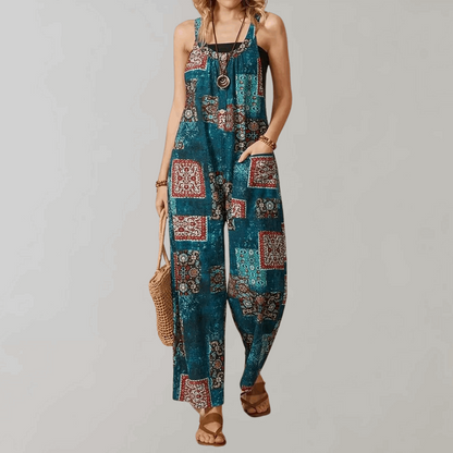 Merche ärmelloser Jumpsuit mit U-Ausschnitt
